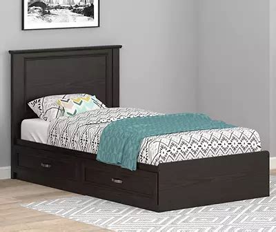 espresso twin bed with storage|ameriwood home twin mates bed.